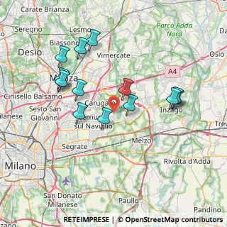 Mappa Via Salvador Allende, 20060 Bussero MI, Italia (7.34643)