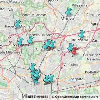 Mappa Via Fante D'Italia, 20099 Sesto San Giovanni MI, Italia (4.75789)