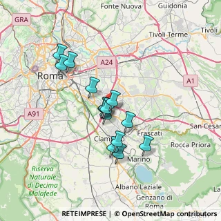 Mappa Via Florian Eugenio, 00173 Roma RM, Italia (5.86429)