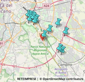 Mappa Via Sisinnio, 00178 Roma RM, Italia (3.75308)
