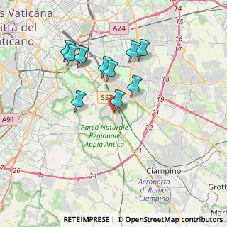 Mappa Via Acerenza, 00178 Roma RM, Italia (3.59636)