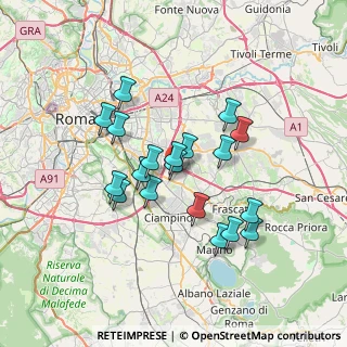 Mappa Via Saetta Antonino, 00173 Roma RM, Italia (6.26053)