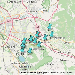 Mappa Via dei Villini, 00030 San Cesareo RM, Italia (6.45154)