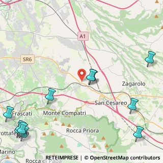 Mappa Via dei Villini, 00030 San Cesareo RM, Italia (7.01909)