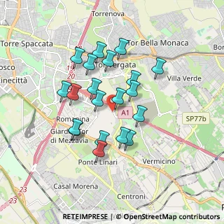 Mappa Viale Luigi Schiavonetti, 00133 Roma RM, Italia (1.599)
