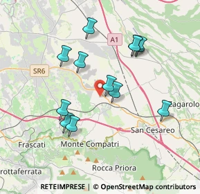 Mappa Via del Giunco, 00030 Colonna RM, Italia (3.63333)