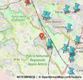 Mappa Via Tre Taberne, 00178 Roma RM, Italia (3.25667)