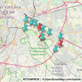 Mappa Via del Tavolato, 00178 Roma RM, Italia (3.19727)