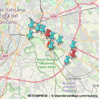 Mappa Via Vallericcia, 00178 Roma RM, Italia (3.13545)