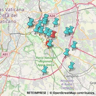 Mappa Via Vallericcia, 00178 Roma RM, Italia (3.80263)