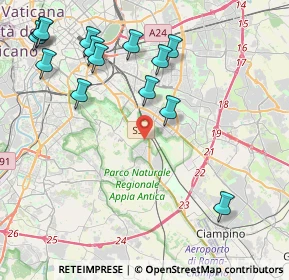Mappa Via Vallericcia, 00178 Roma RM, Italia (5.21857)