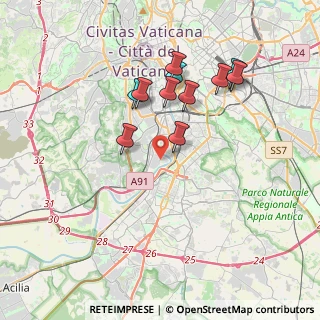 Mappa Via Sillano, 00146 Roma RM, Italia (3.61182)