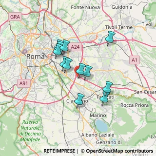 Mappa Via Arrigo Cavaglieri, 00173 Roma RM, Italia (5.86583)