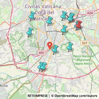 Mappa Via Ostiense & Via delle Tre Fontane, 00144 Roma RM, Italia (4.78385)