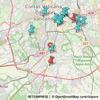 Mappa Via Ostiense & Via delle Tre Fontane, 00144 Roma RM, Italia (5.13643)