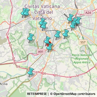 Mappa Via Ostiense & Via delle Tre Fontane, 00144 Roma RM, Italia (4.55357)