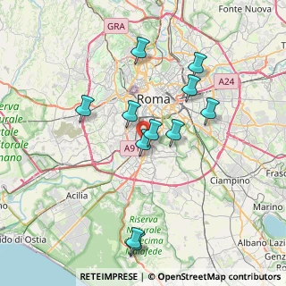 Mappa Via Ostiense & Via delle Tre Fontane, 00144 Roma RM, Italia (7.50636)