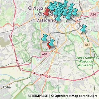 Mappa Via Vaiano, 00146 Roma RM, Italia (6.0125)