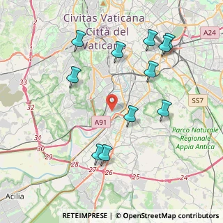 Mappa Via Vaiano, 00146 Roma RM, Italia (4.58091)