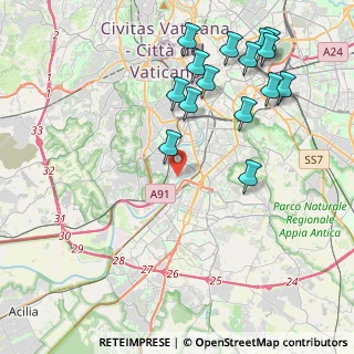 Mappa Via Pieve Fosciana, 00146 Roma RM, Italia (5.05067)