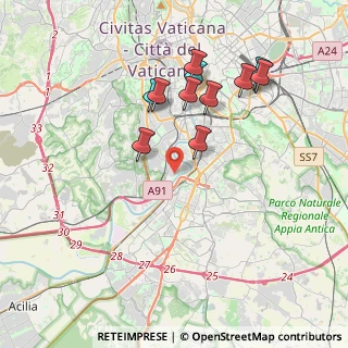 Mappa Via Vaiano, 00146 Roma RM, Italia (3.91818)