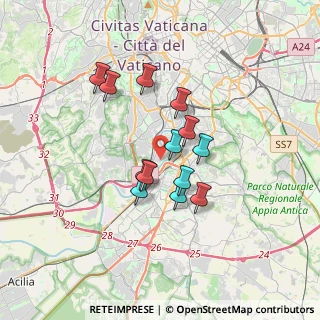 Mappa Via Pieve Fosciana, 00146 Roma RM, Italia (2.80769)