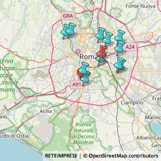 Mappa Via Pieve Fosciana, 00146 Roma RM, Italia (7.44667)