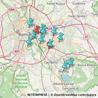 Mappa Via Emilio Brusa, 00173 Roma RM, Italia (6.54417)