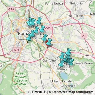 Mappa Via Emilio Brusa, 00173 Roma RM, Italia (7.89706)