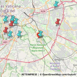 Mappa Via Moliterno, 00178 Roma RM, Italia (6.38636)