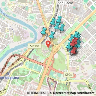 Mappa Via del Forte Ostiense, 00144 Roma RM, Italia (0.535)