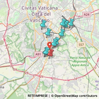 Mappa Via del Forte Ostiense, 00144 Roma RM, Italia (2.71909)