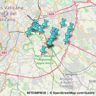 Mappa Via al Quarto Miglio 22 A, 00178 Roma RM, Italia (2.9305)