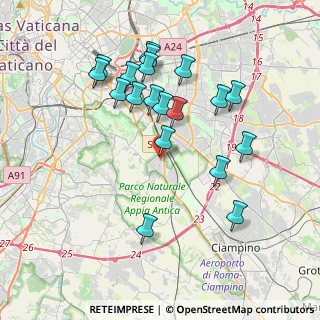 Mappa Via Regilla, 00178 Roma RM, Italia (3.96211)