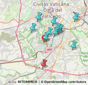Mappa Via Monticiano, 00149 Roma RM, Italia (3.36417)