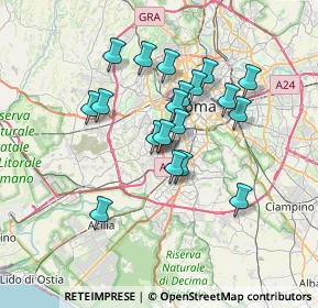 Mappa Via Monticiano, 00149 Roma RM, Italia (6.23947)