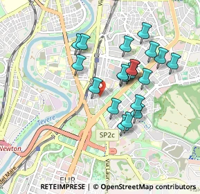 Mappa Via Oropa, 00145 Roma RM, Italia (0.845)