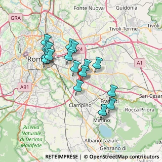 Mappa Via Emanuele Carnevale, 00173 Roma RM, Italia (6.89158)