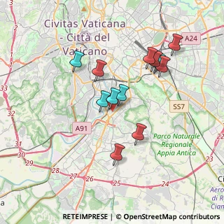 Mappa Via Ruzzante, 00145 Roma RM, Italia (3.48417)