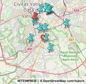 Mappa Via Ruzzante, 00145 Roma RM, Italia (3.74643)