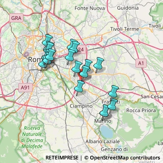 Mappa Via Luigi Cremani, 00173 Roma RM, Italia (6.9675)