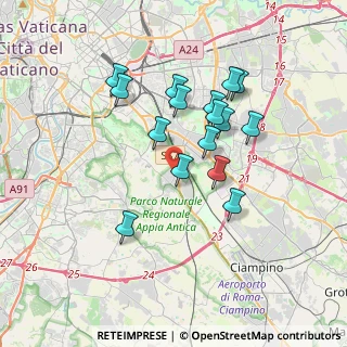 Mappa Via di S. Tarcisio, 00178 Roma RM, Italia (3.33313)