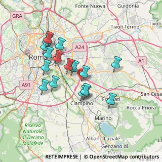 Mappa Via Giuseppe Gregoraci, 00173 Roma RM, Italia (6.86059)