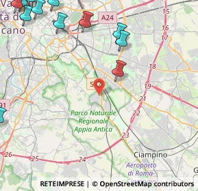 Mappa Quartiere XXVI Appio Pignatelli, 00178 Roma RM, Italia (7.21538)