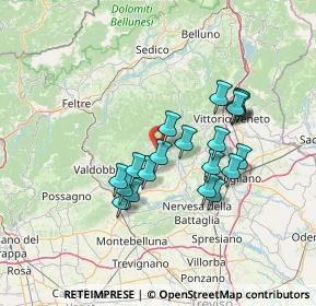 Mappa Via Gioacchino Rossini, 31050 Miane TV, Italia (11.814)