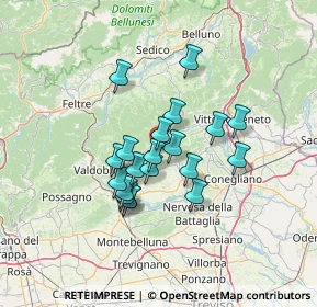 Mappa Via Gioacchino Rossini, 31050 Miane TV, Italia (10.228)