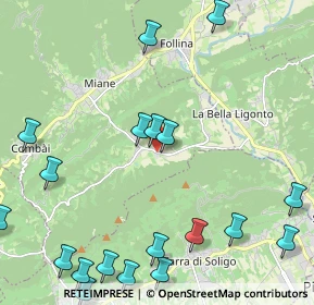 Mappa Via Gioacchino Rossini, 31050 Miane TV, Italia (2.9975)