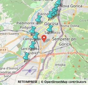 Mappa PIAZZALE VON CZOERNIG CARLO, 34170 Gorizia GO, Italia (1.89182)