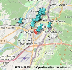 Mappa PIAZZALE VON CZOERNIG CARLO, 34170 Gorizia GO, Italia (1.36571)