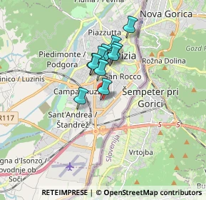 Mappa PIAZZALE VON CZOERNIG CARLO, 34170 Gorizia GO, Italia (1.16818)